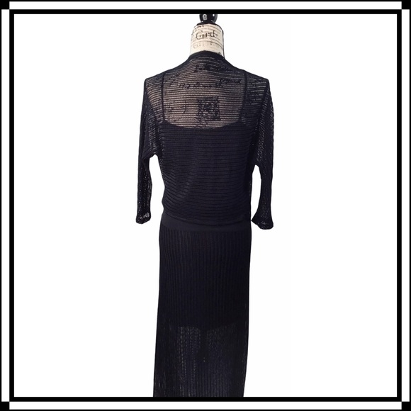 Julian Chang - Mesh Maxi Dress with Cardigan EUC - Picture 5 of 16